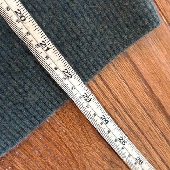 Nicole Miller 100% cashmere teal green turtleneck sweater XL - Picture 5 of 8